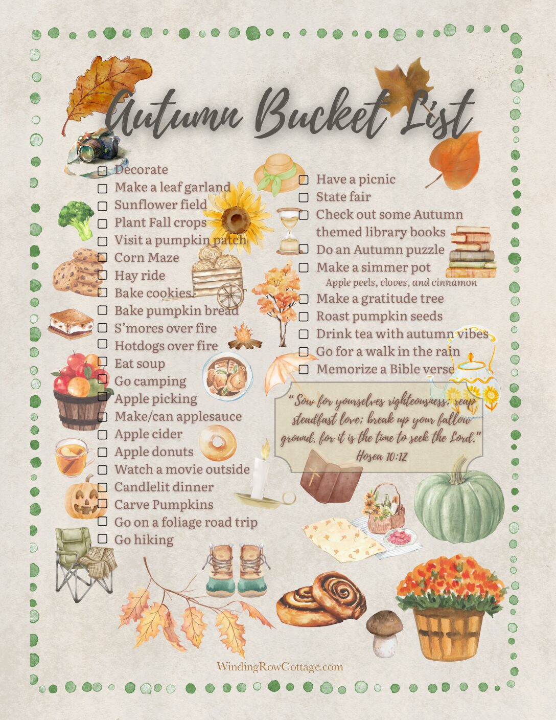 Autumn Bucket List