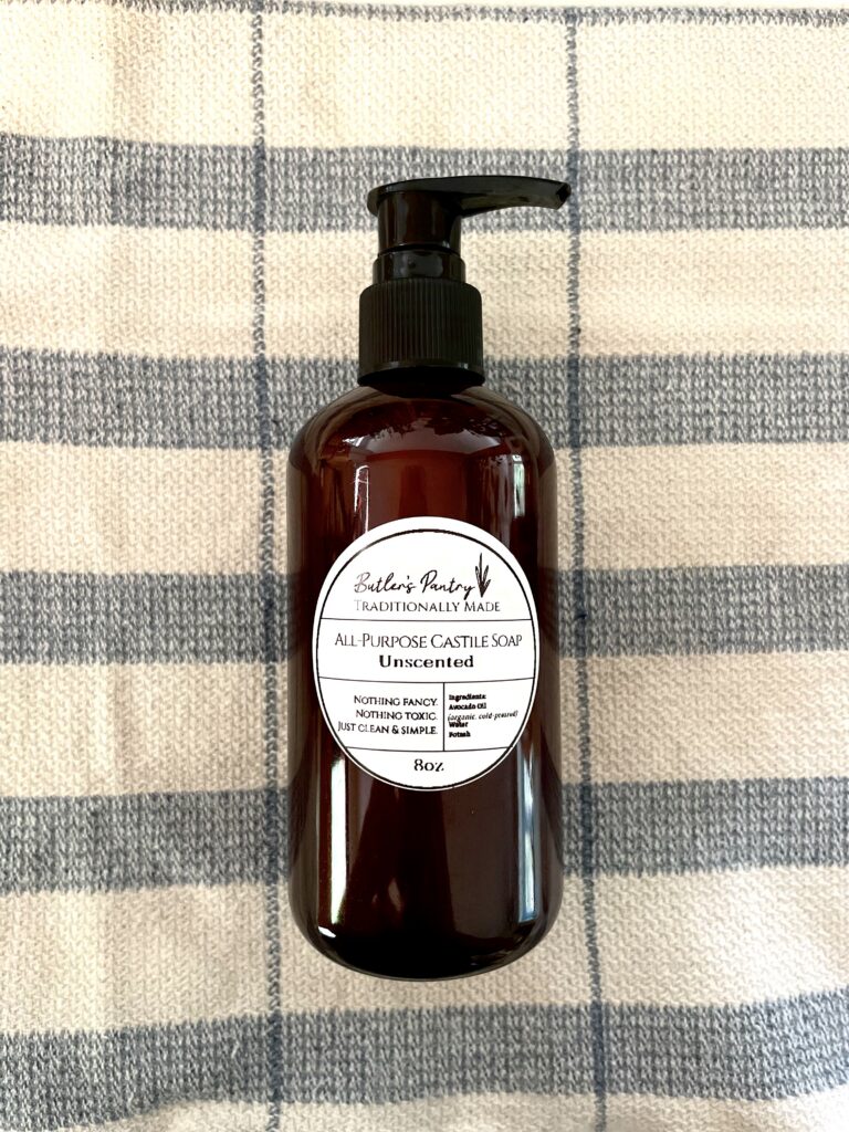 Homemade Liquid Castile Soap Recipe (3 Ingredients)